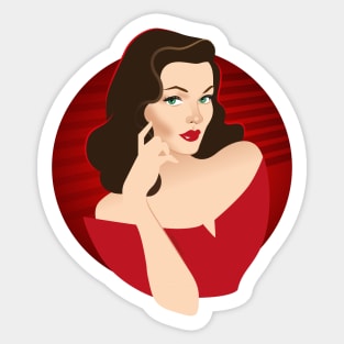 Gene Tierney Sticker